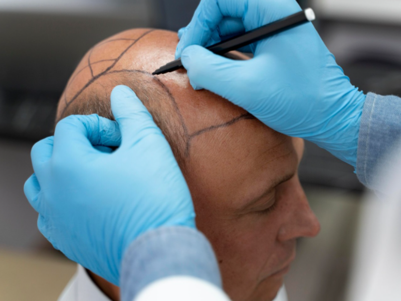 Standard FUE Hair Transplant procedure for natural hair restoration results