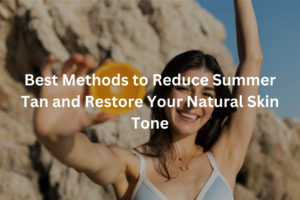 Summer tan reduction skincare treatment