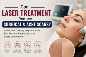 Laser treatment for acne and surgical scars to improve skin texture