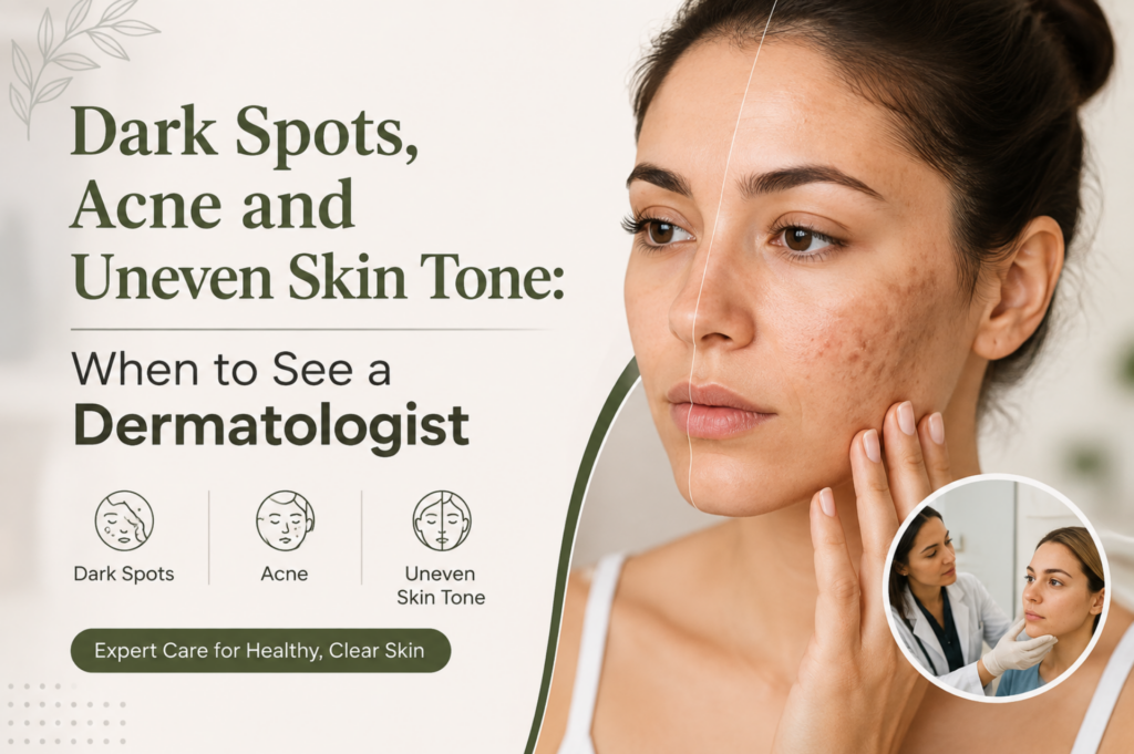Dark spots, acne and uneven skin tone treatment by a dermatologist in Kanpur