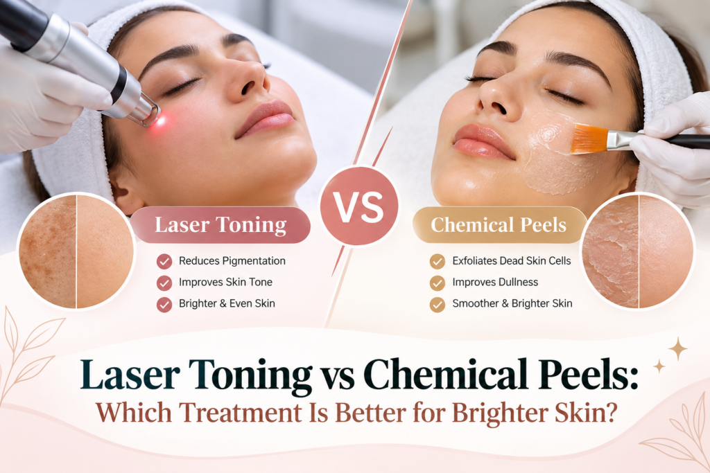Laser toning vs chemical peels for brighter and more even skin Title: